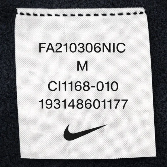 Nike Women's Black Fleece Jogger Sweatpants Medium Swoosh Logo - Picture 6 of 6